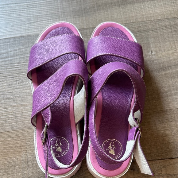 Purple and Pink Platform Sandals - Picture 2 of 5